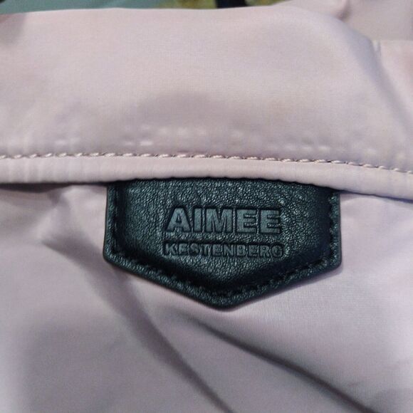 Aimee Kestenberg Lighten Up Tote Purse Handbag Nylon and Leather Blush Pink - Picture 6 of 15